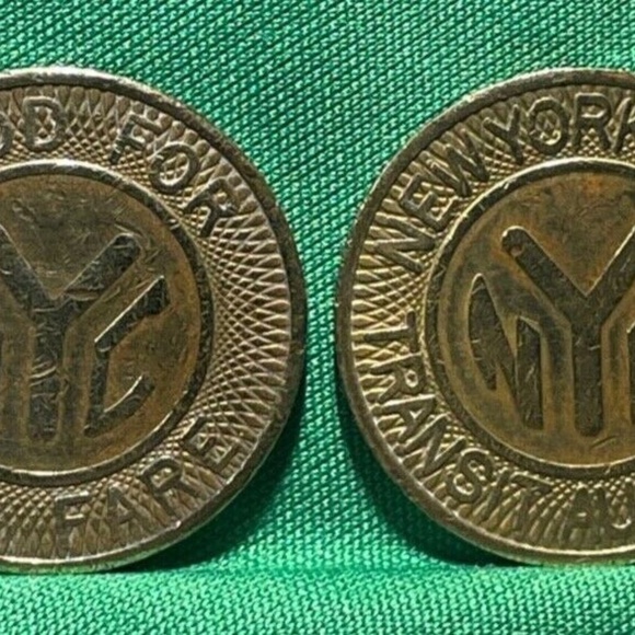 New York City Transit Authority  2 subway transit tokens. 1980s - Picture 6 of 6
